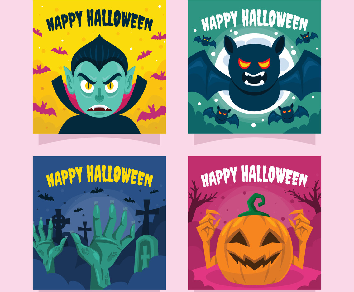 Halloween Monster Social Media Post Design
