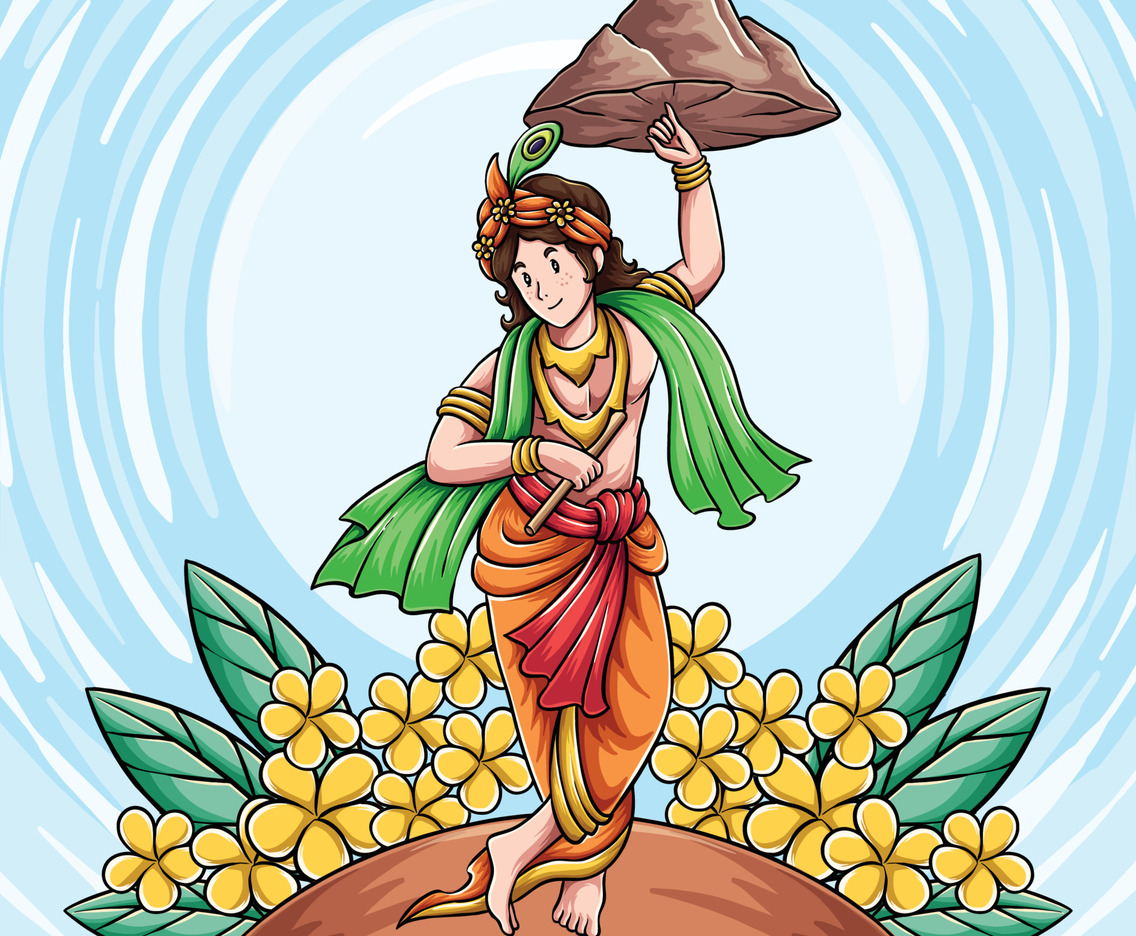Govardhan Puja Hindu Holiday Theme