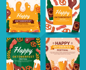 Oktoberfest Template For Social Media Post Vector Art & Graphics ...