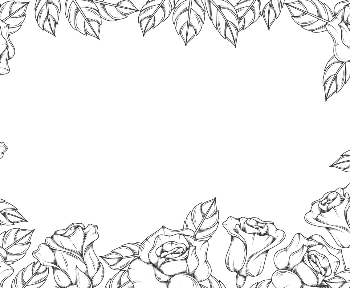 Floral background with Hand Drawn Style