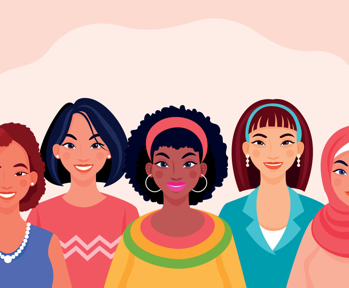 Colorful Woman Multiracial Concept
