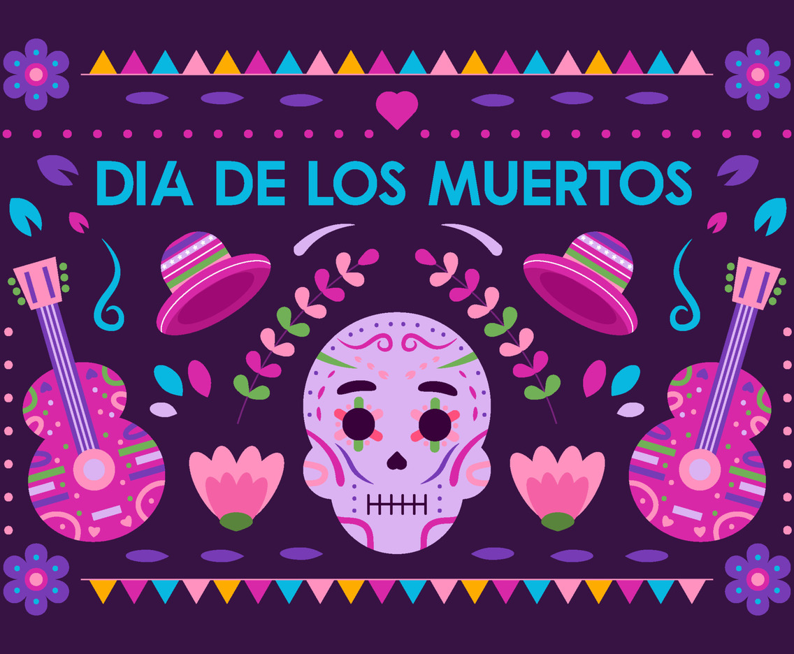 Flat Design Dia De Muertos Background