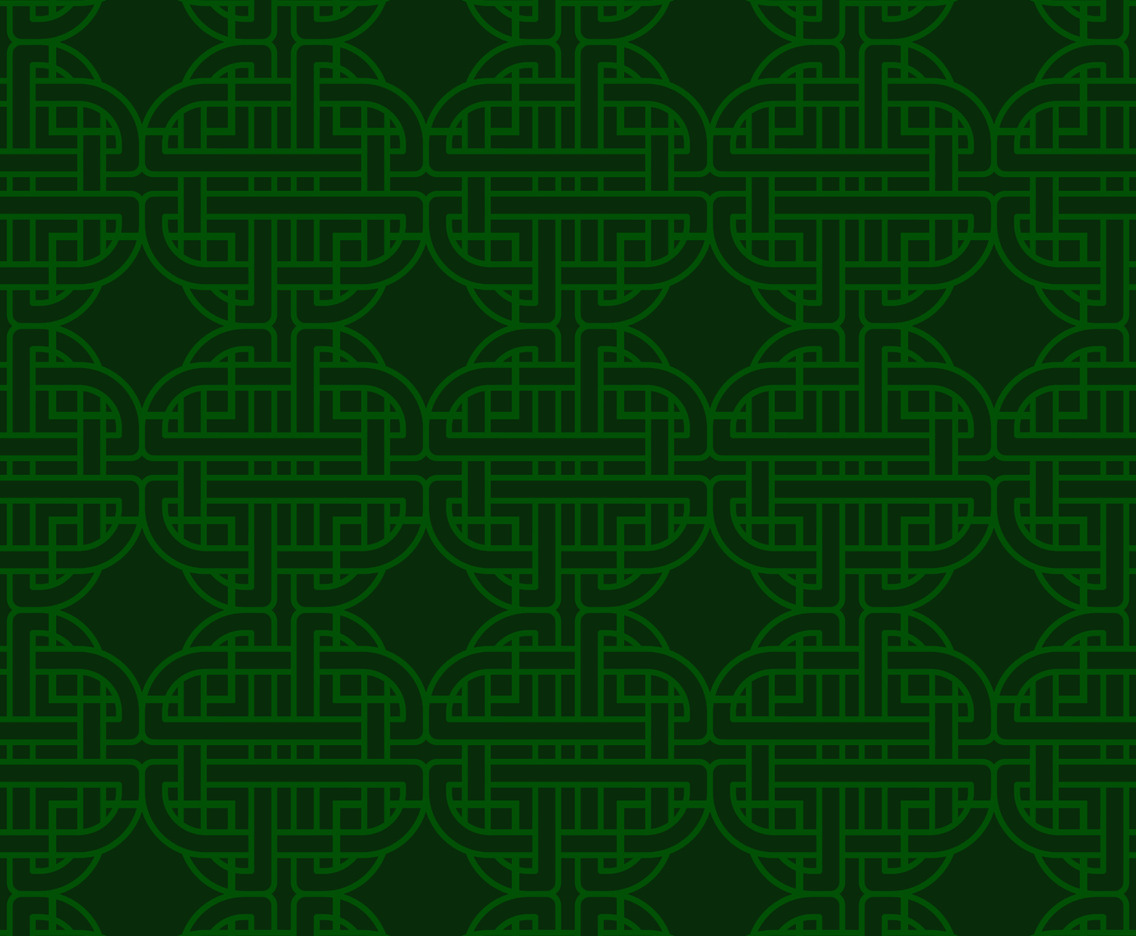 Green Celtic Knots Inspired Seamless Pattern