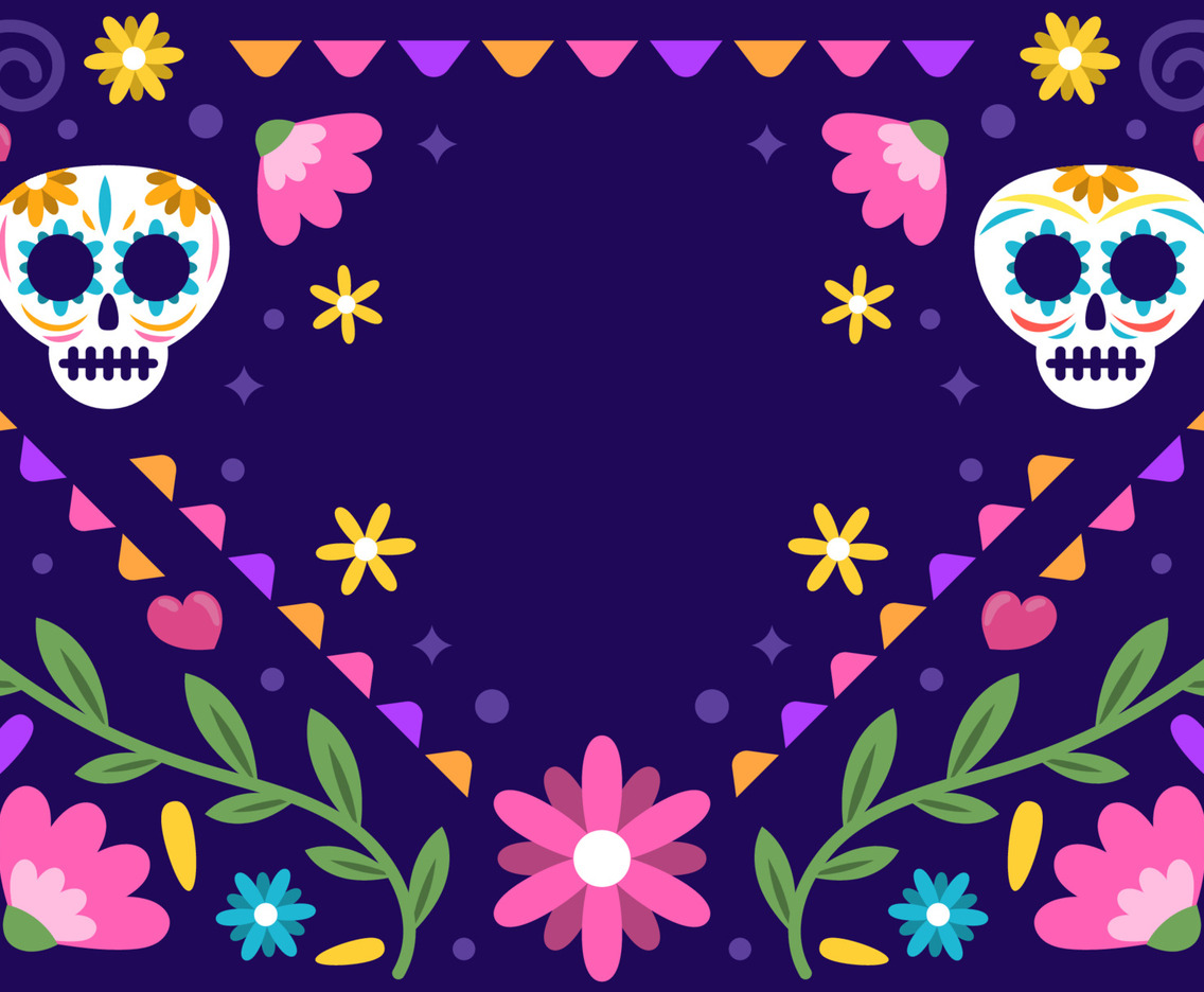 Dia De Los Muertos Festivity Background