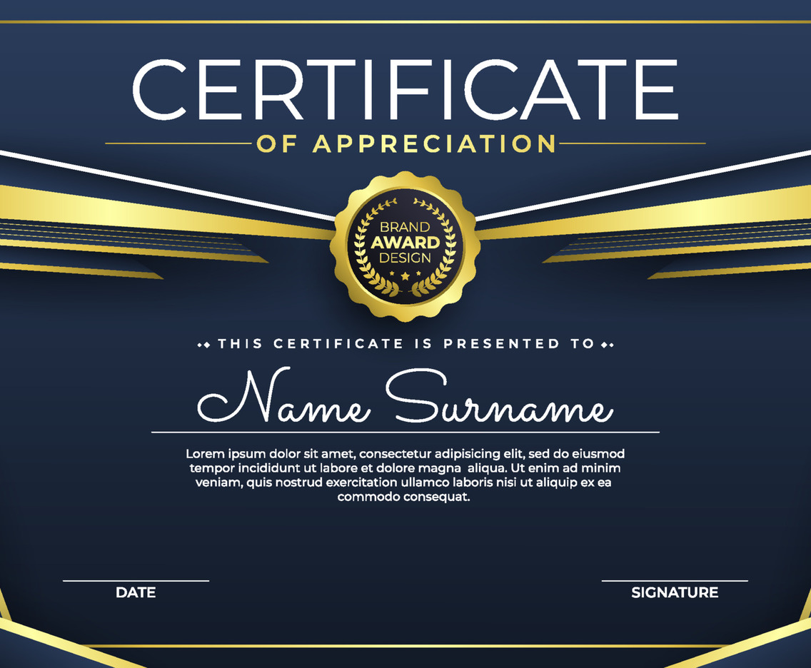 Certificate of Appreciation Template