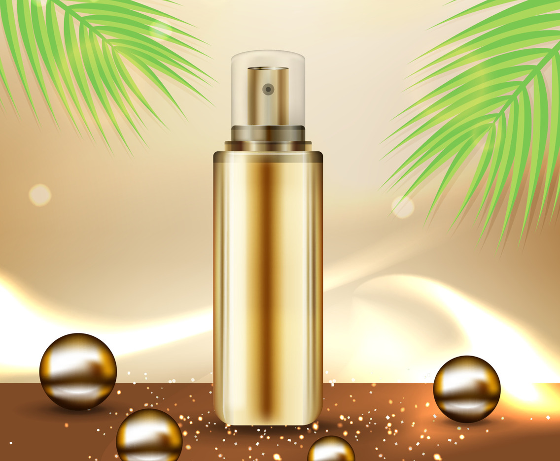Gold Mock Up Beauty Background