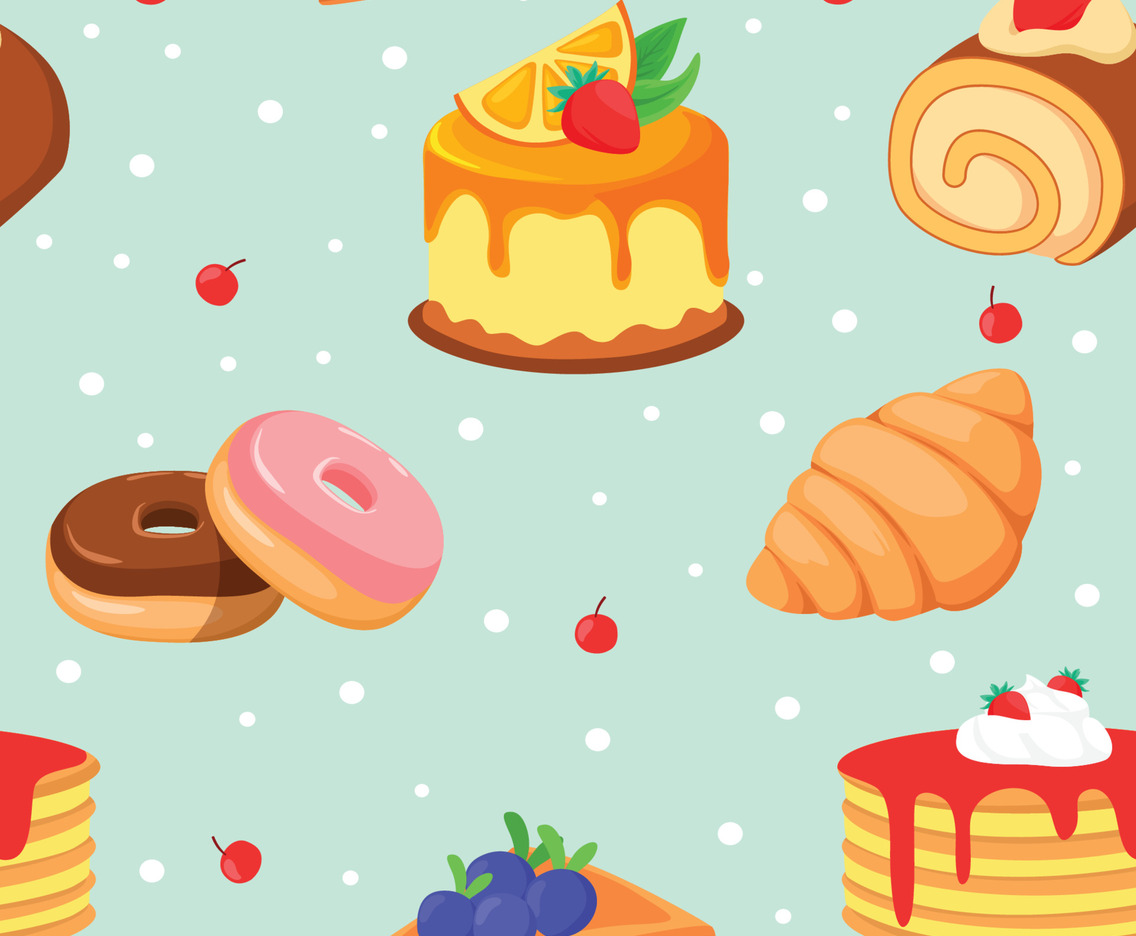 Dessert Seamless Background Template