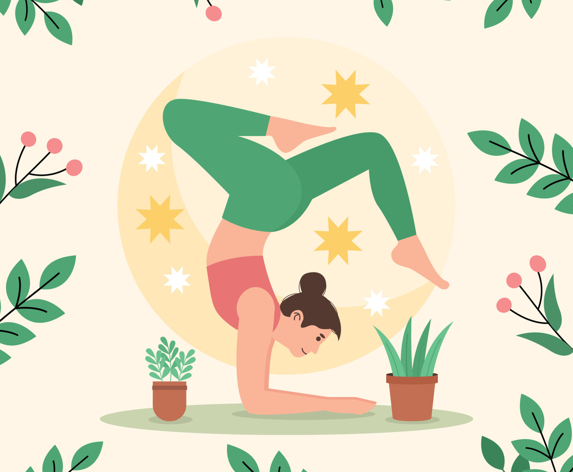 Woman Practicing Yoga As Self Care