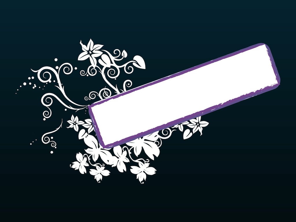 Floral Label Vector