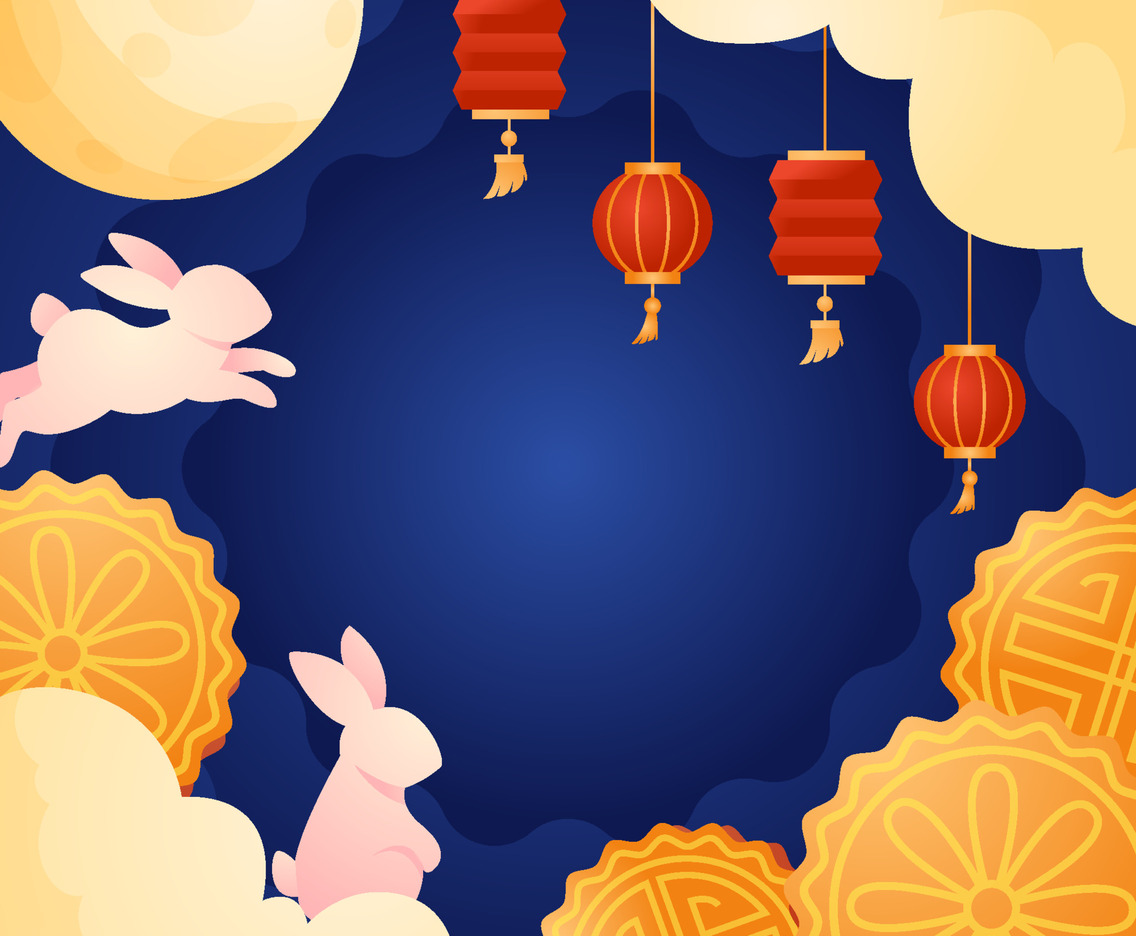 Moon Cake Background Concept