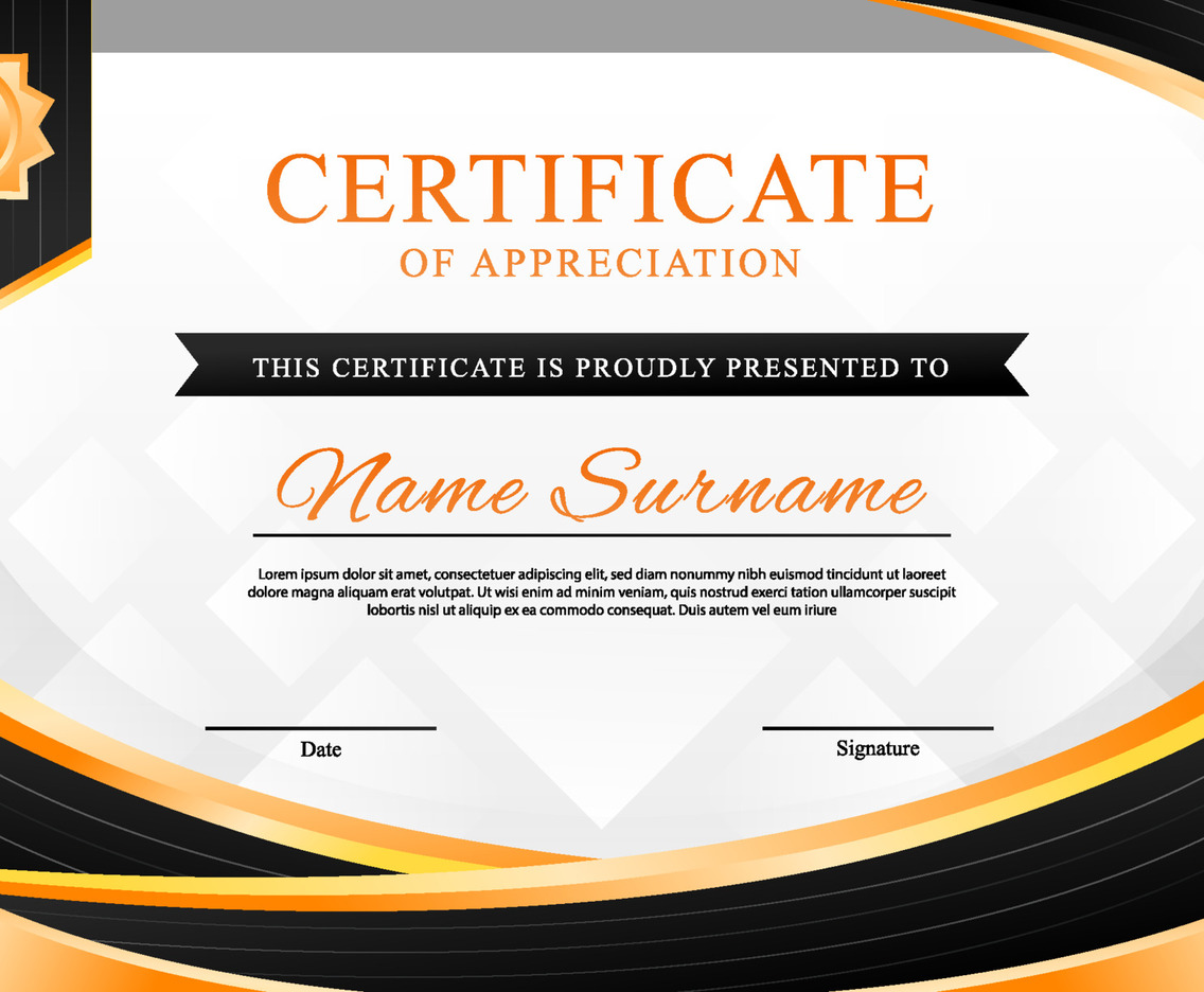 Certificate of Appreciation Template