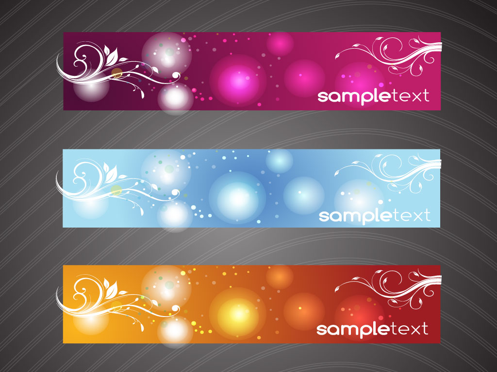 Floral Swirls Banners
