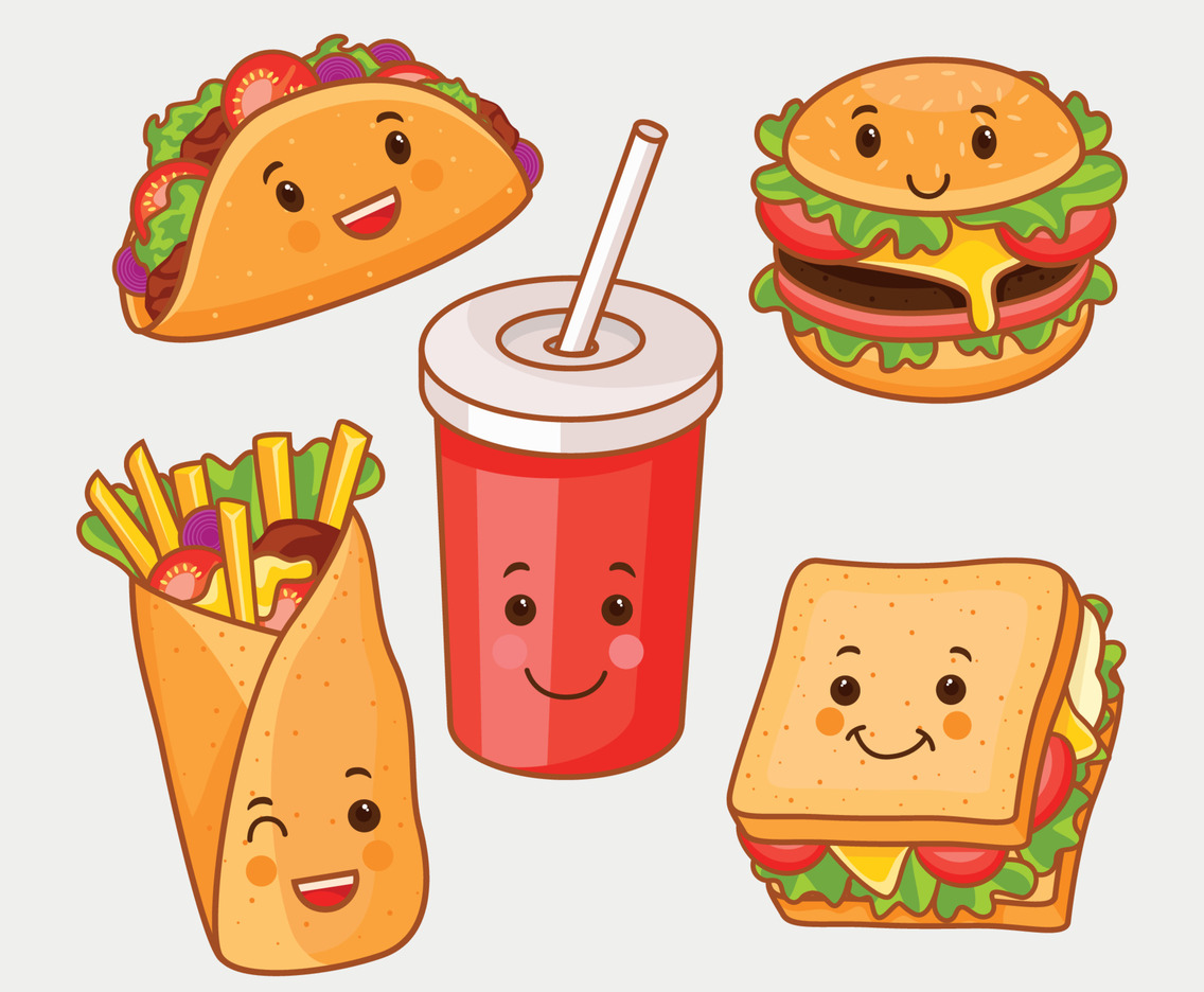Kawaii Fast Food Sticker