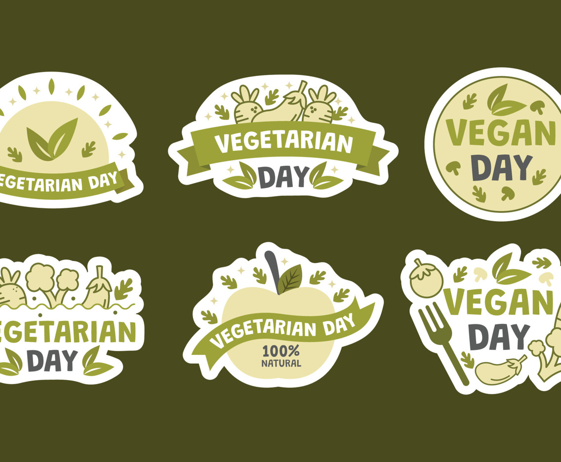 Vegetarian Day Sticker Collection