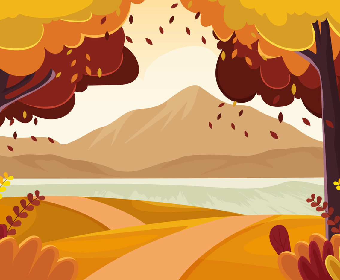 Fallen Leaves Background at the Forest