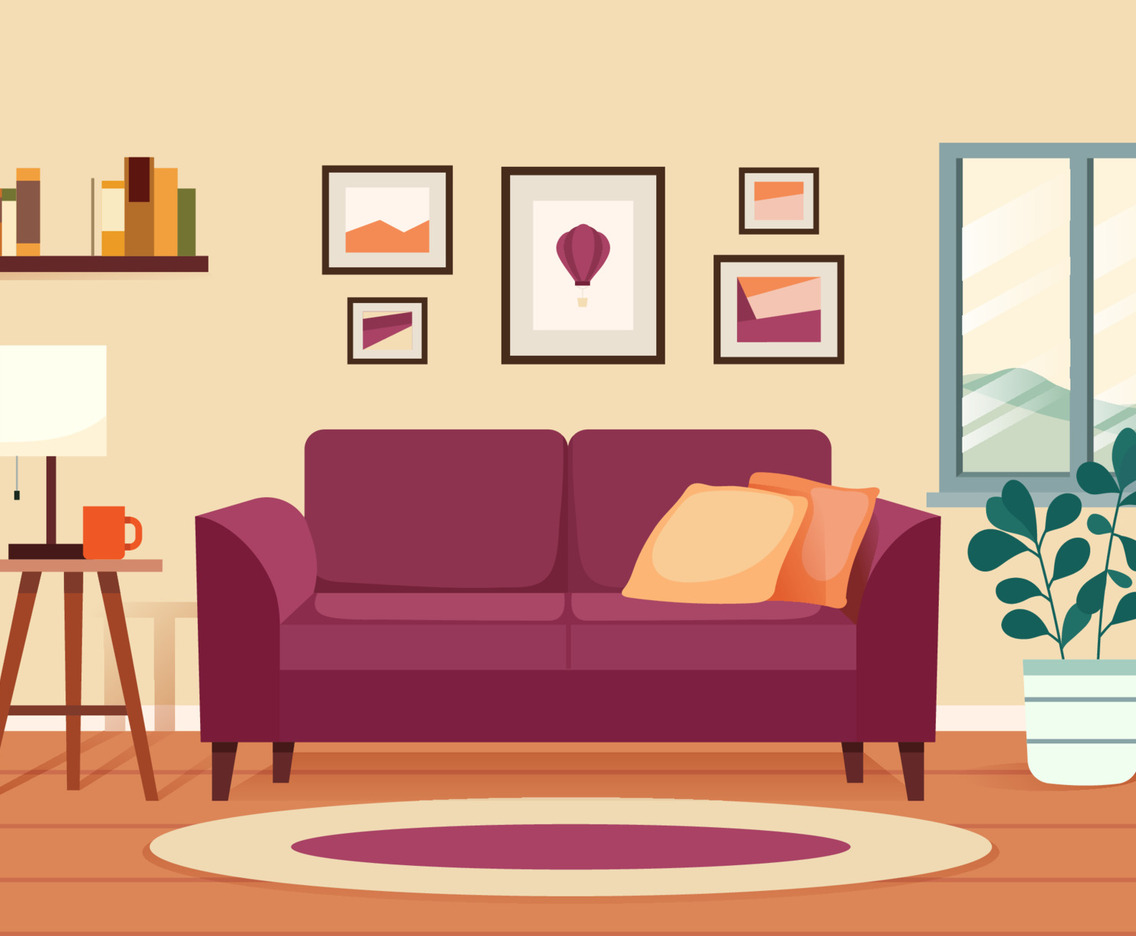 Living Room Background With Furniture