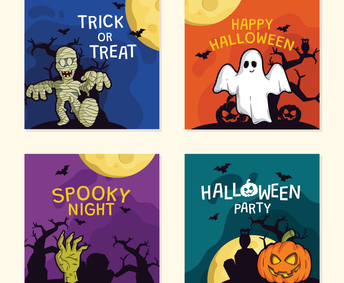 Halloween Monster Social Media Post Template