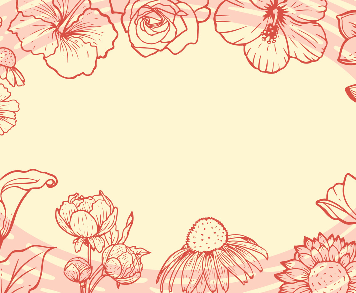 Handdrawn Realistic Flower Background