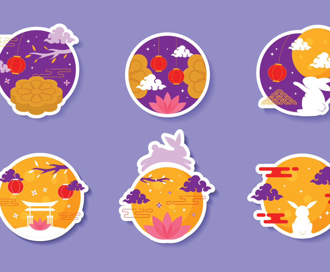 Mid Autumn Stickers Set