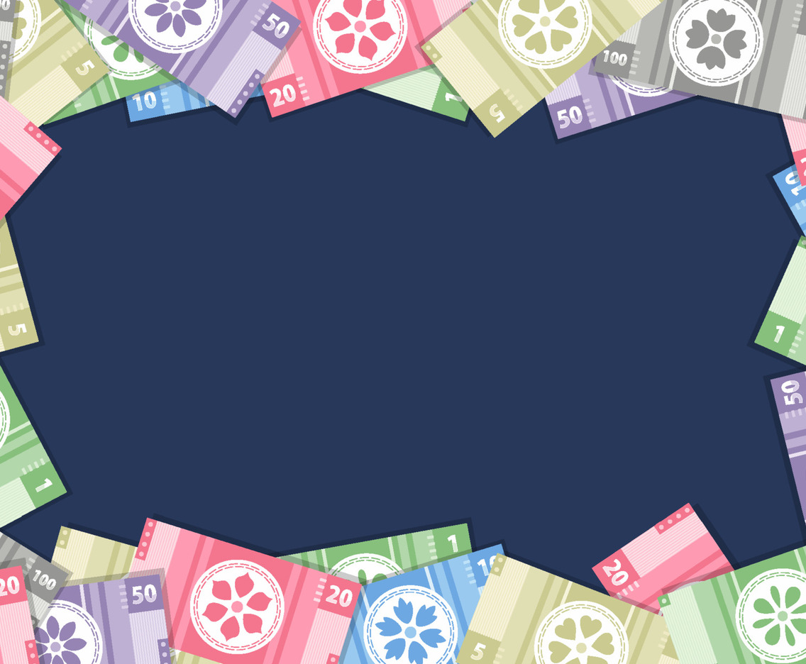 Fake Paper Money With Flower  Elements For Games Background