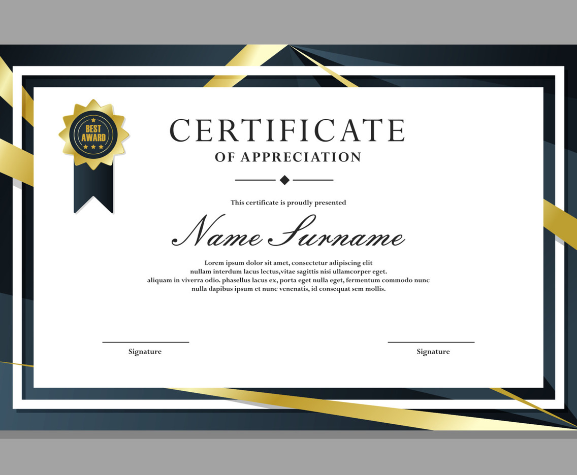 Certificate of Appreciation Template