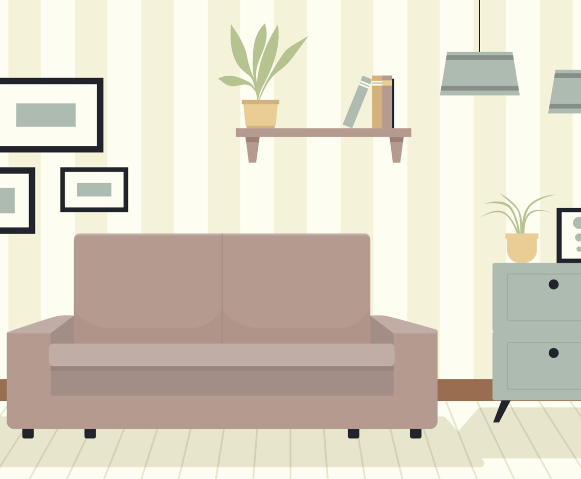 Minimalist Retro Interior Background