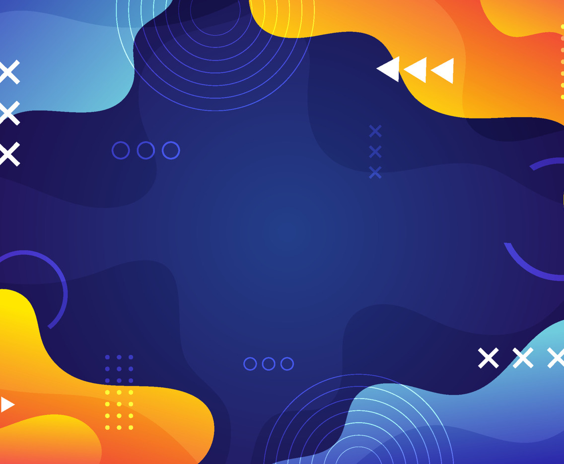 Modern Blue Orange Fluid Background