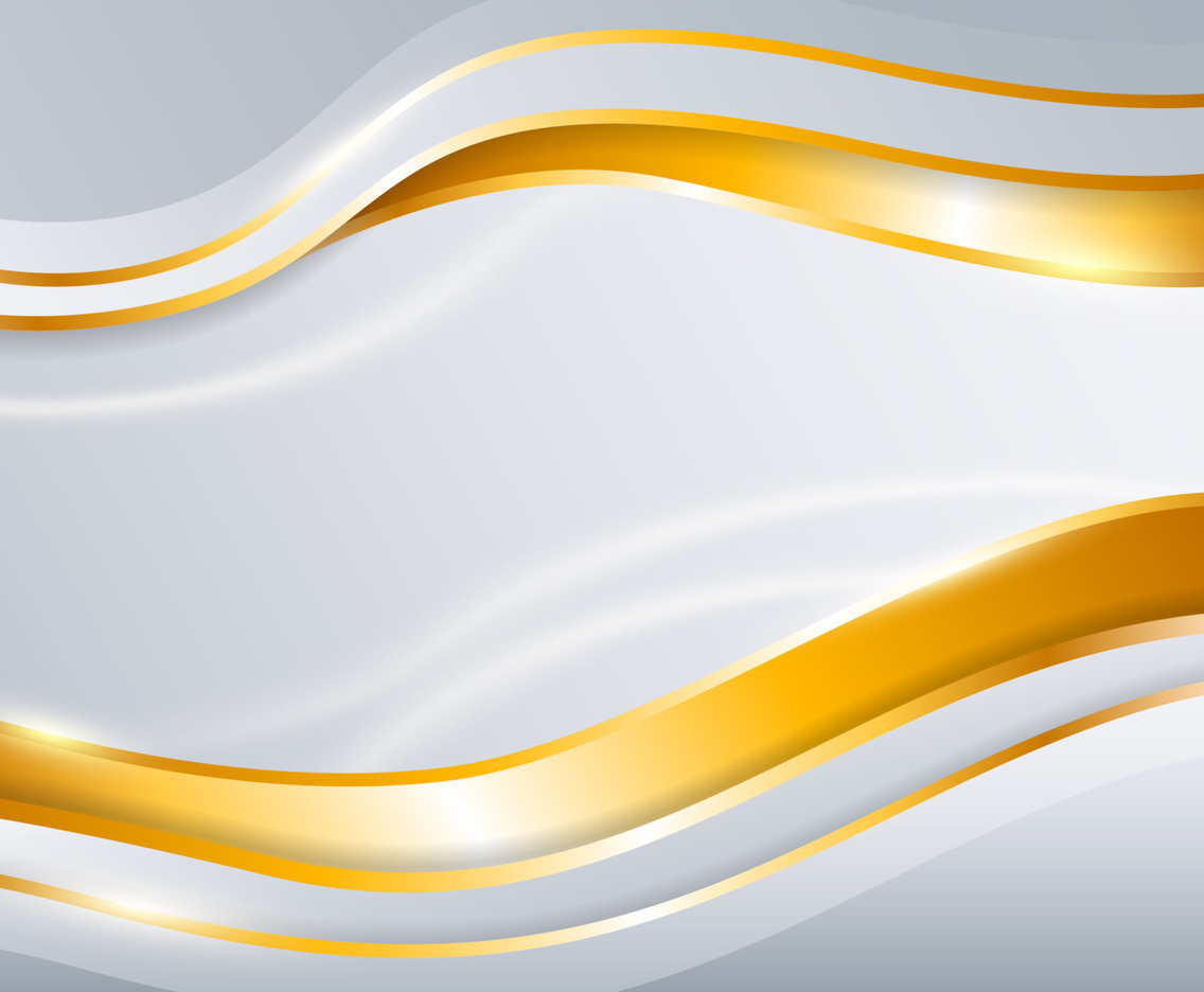 Gold and White Modern Waves Background