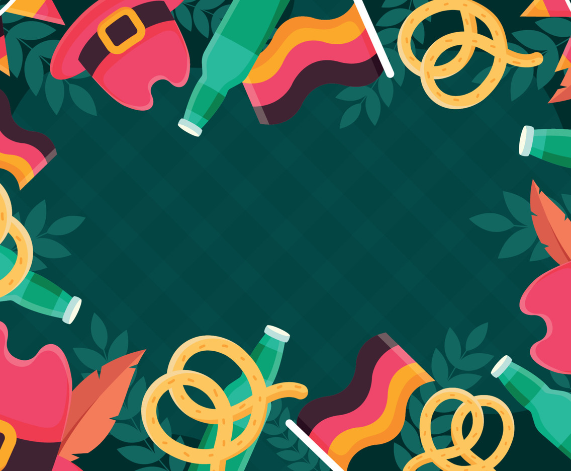 Colorful Oktoberfest Background Template