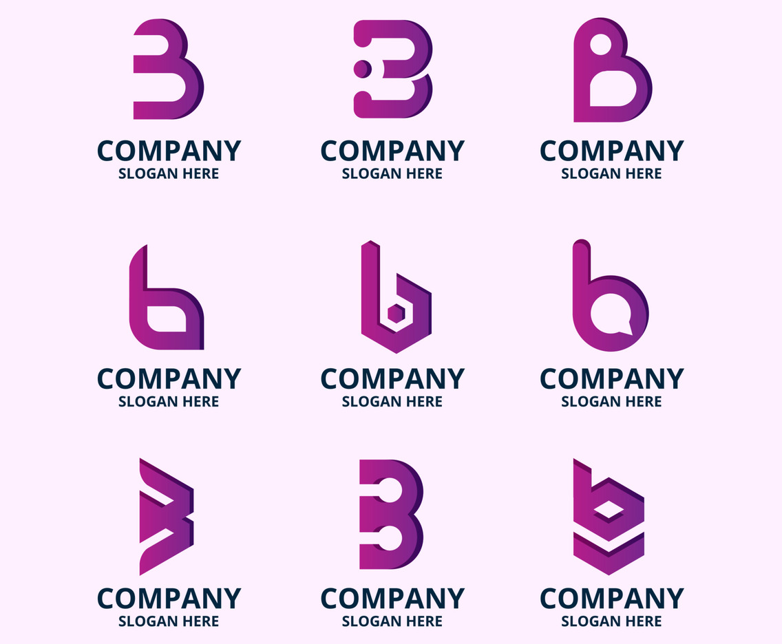 Alphabeth Logo Initial B For Business Company