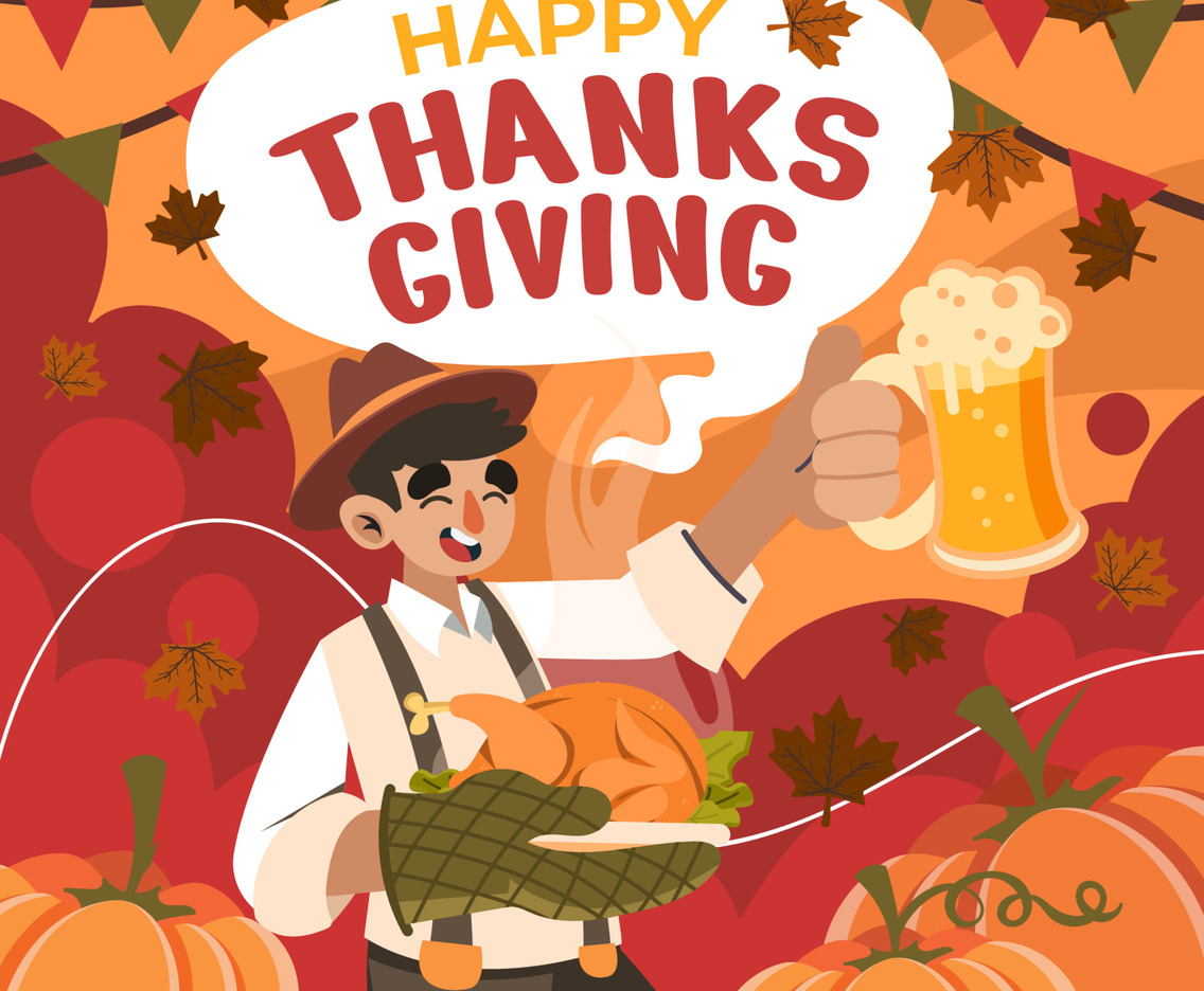 Happy Thanks Giving with Turkey