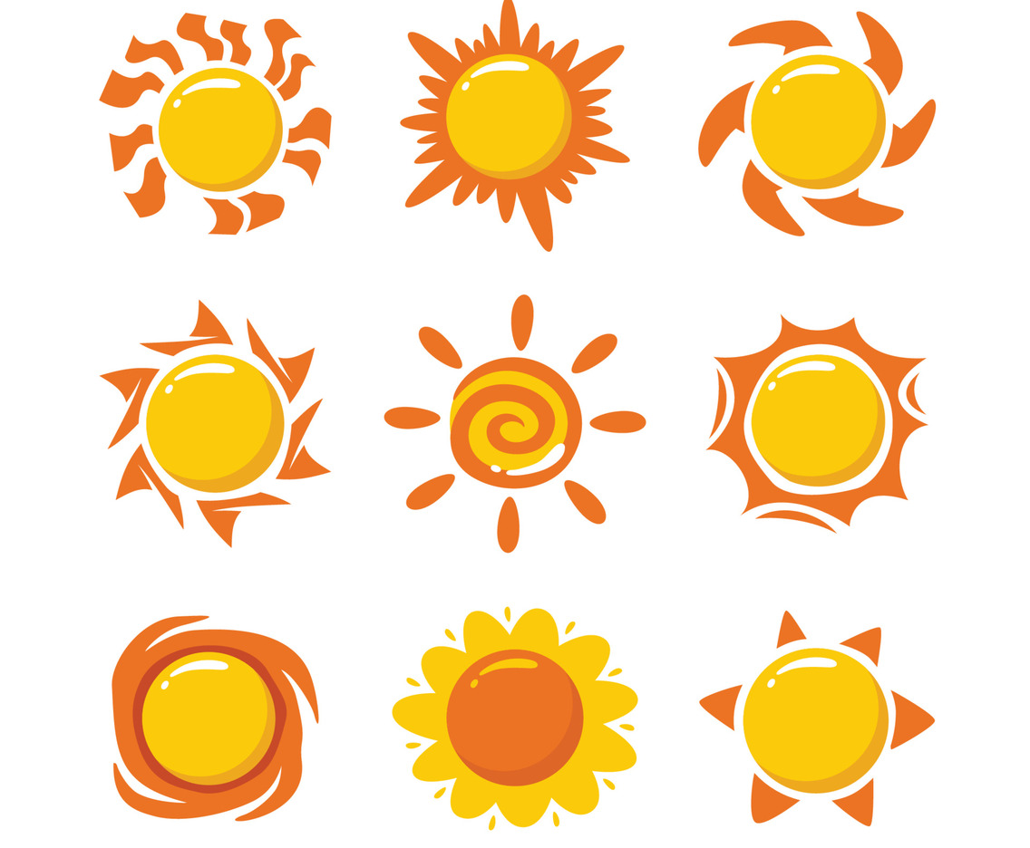 Sun Decorative Icon Set
