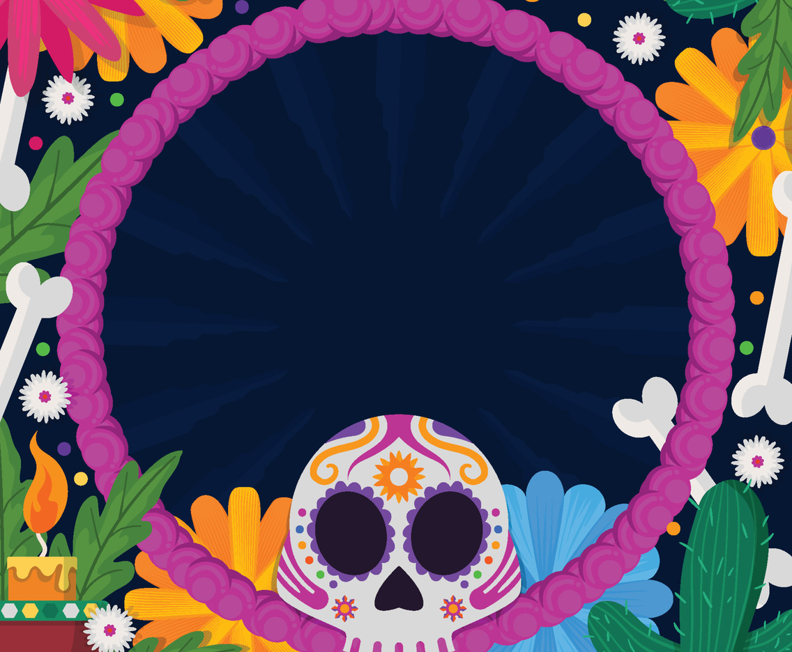 Dia De Los Muertos Festivity Background