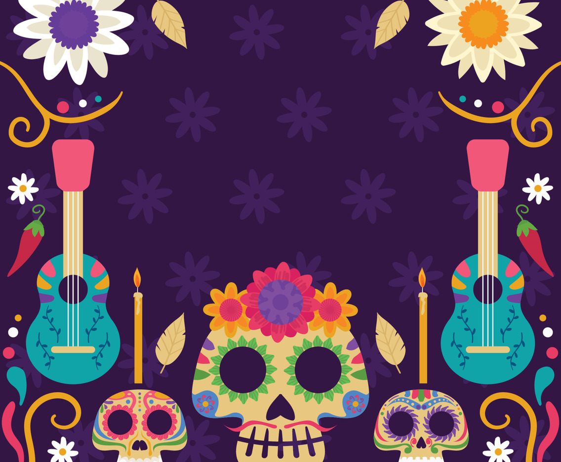 Calavera Sugar Skull Concept Background