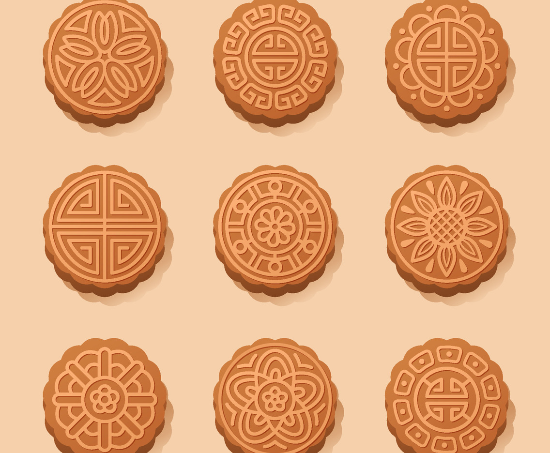 Set of Mooncake for Mid-Autumn Festival