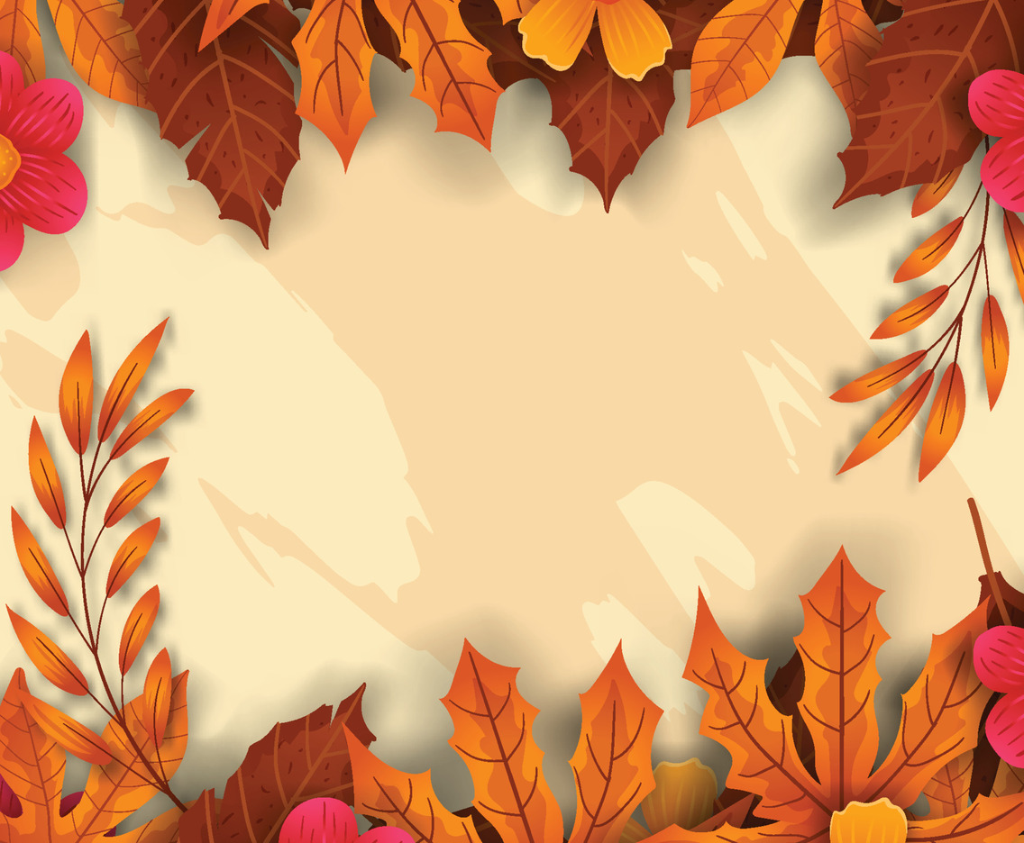 Autumn Fall Floral Background