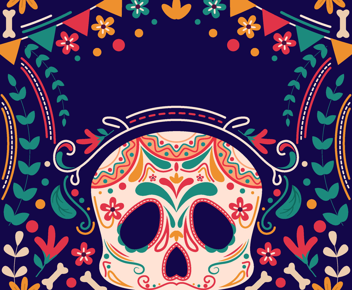 Dia De Los Muertos Background Concept