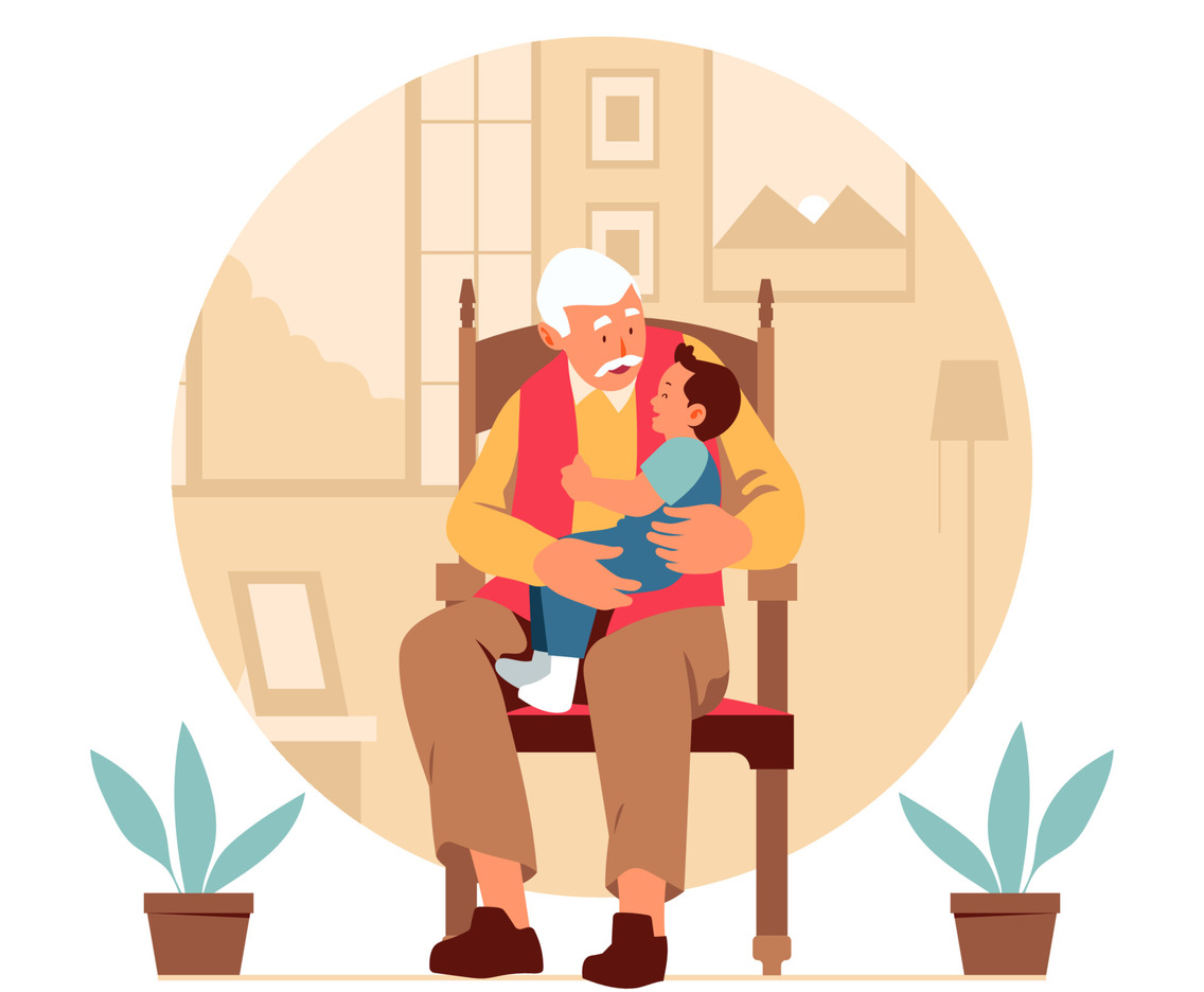 Grandfather with Grandson Concept
