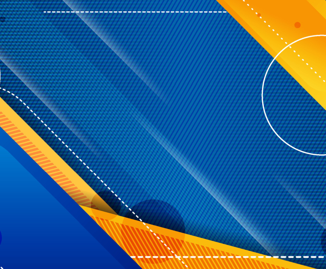 Abstract Geometric Blue Orange Background