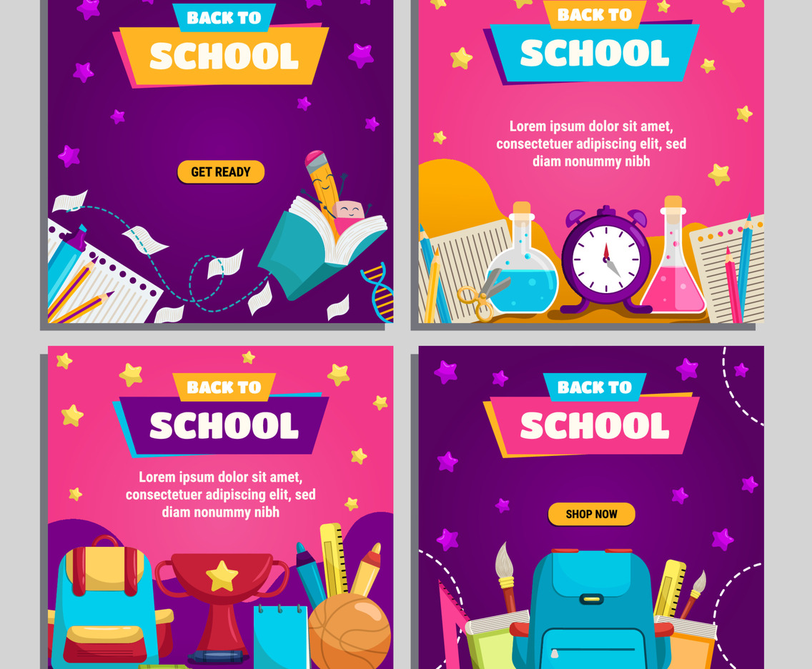 Various Kinds of Back To School Social Media