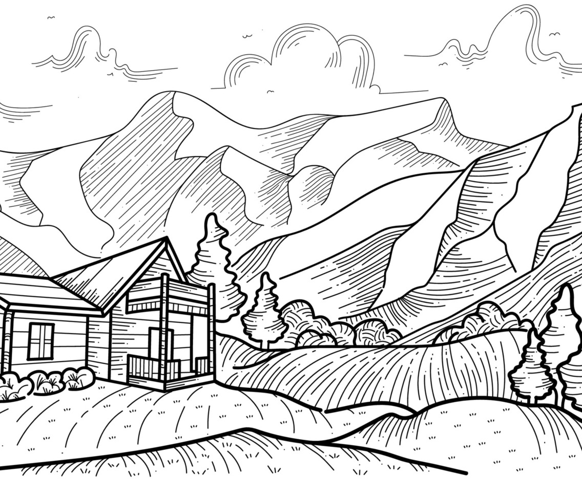 Mountain Landscape Nature Illustrative Background