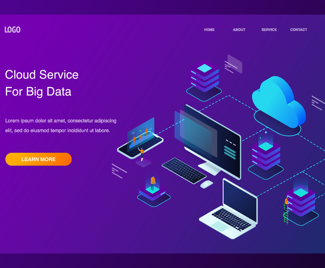 People Using Cloud Computing Services To Analyze Statistical Data