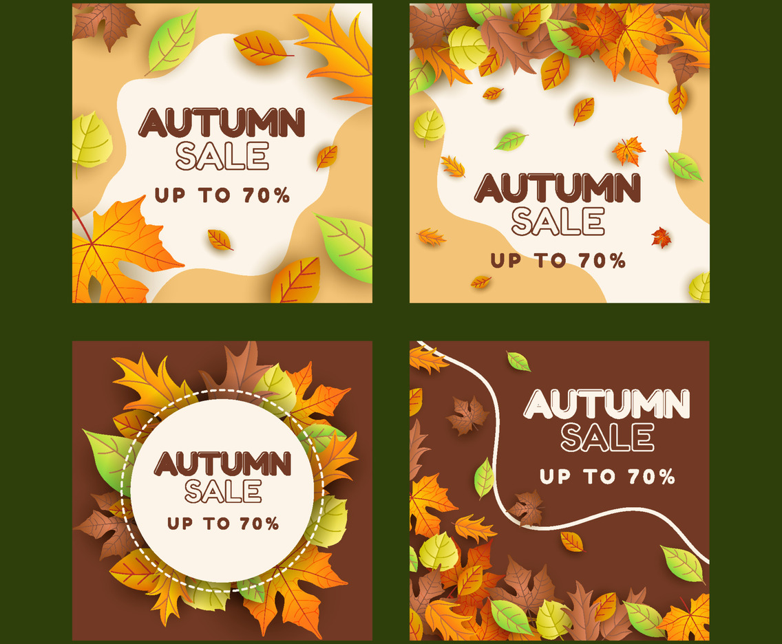 Fallen Leaves Social Media Promotion Template
