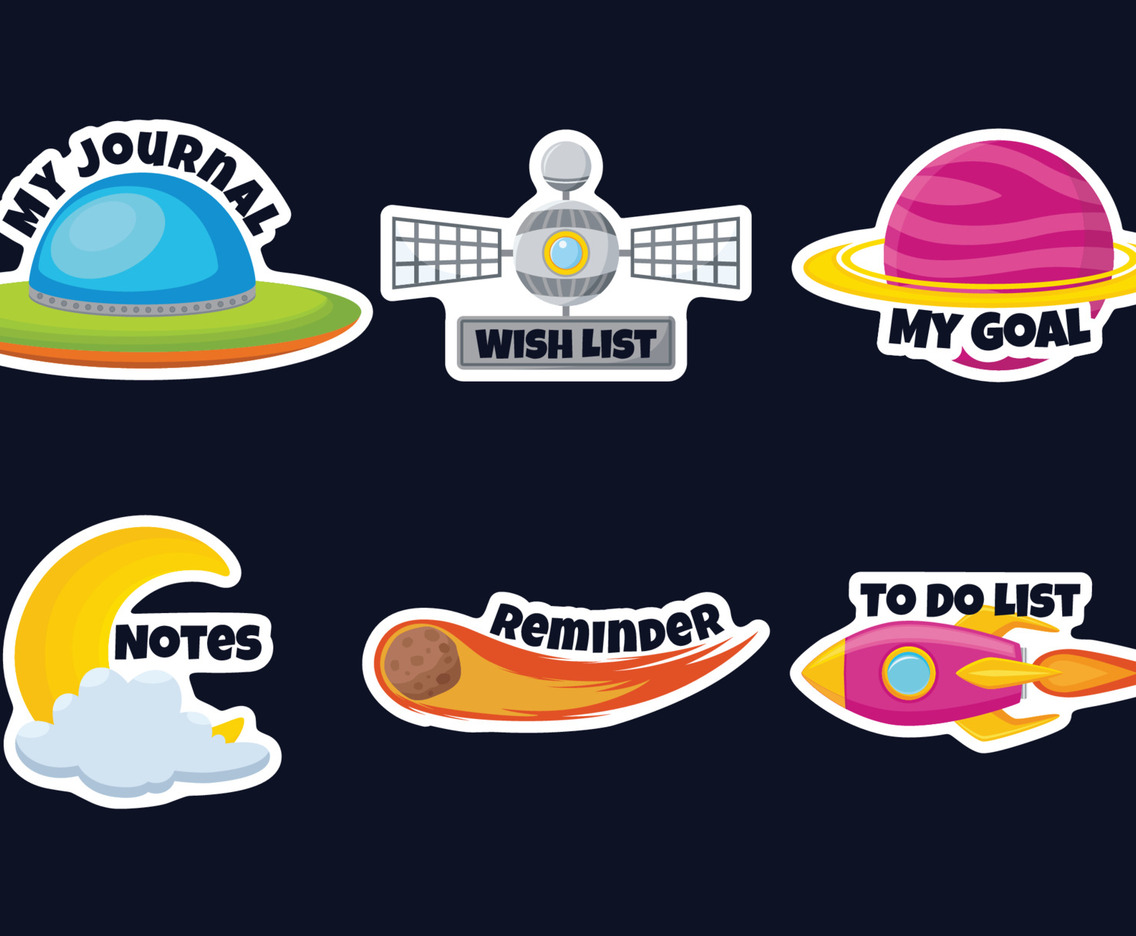 Journal Template Outerspace Sticker