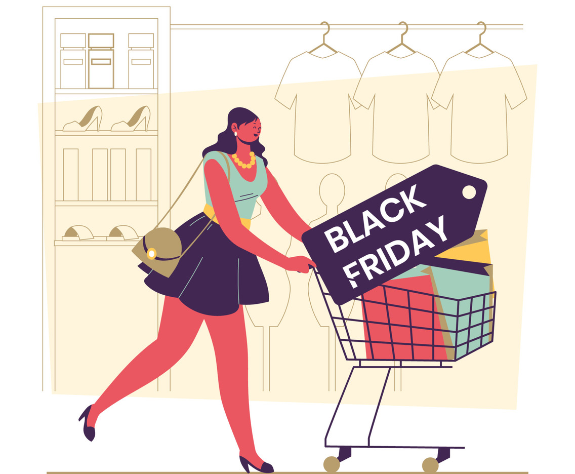 Black Friday Shoppper Concept