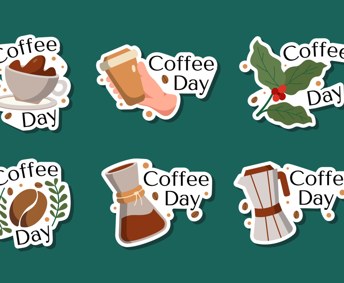 International Coffee Day Sticker Collection