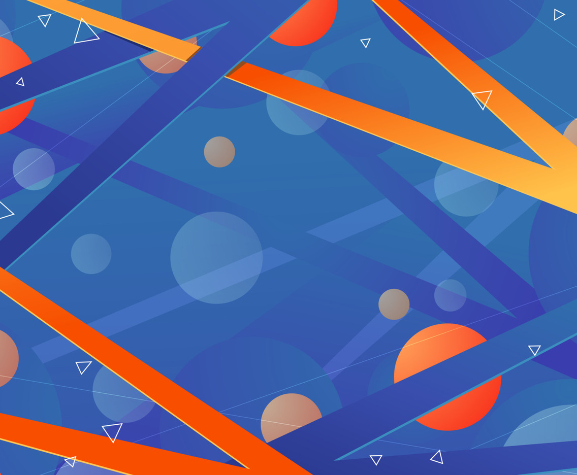 Circular Orange Blue Transparent Background