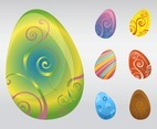 Colorful Easter Eggs Vector