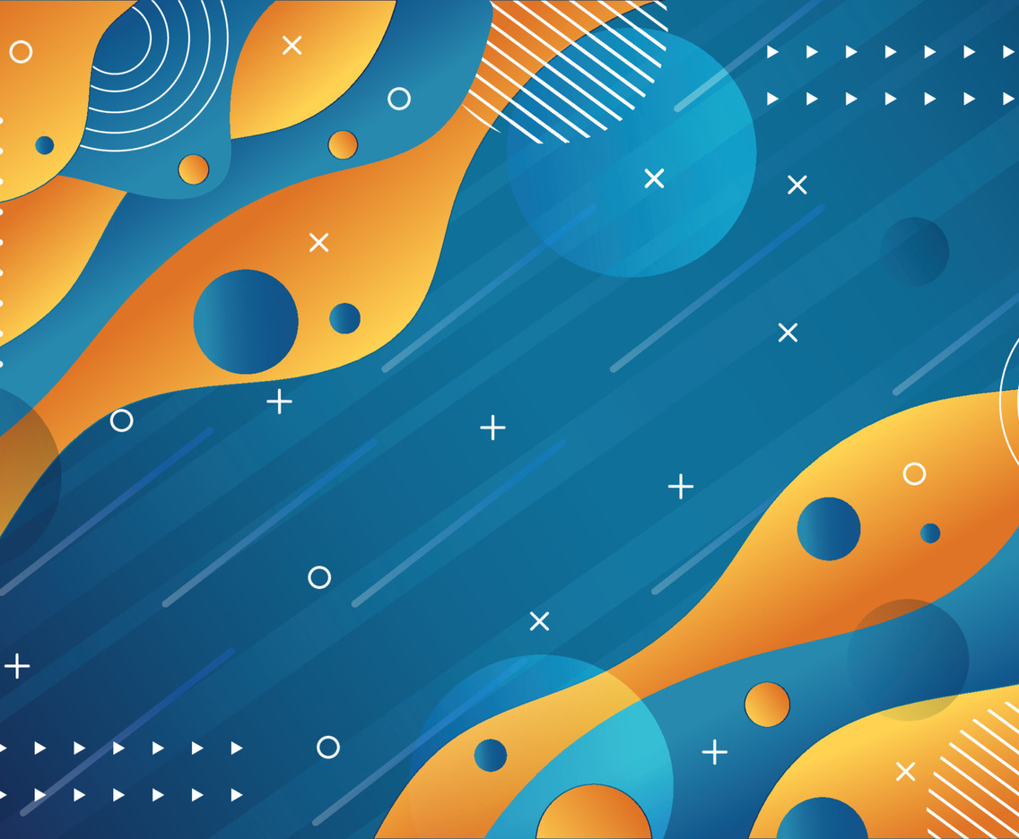Blue Orange Liquid Background