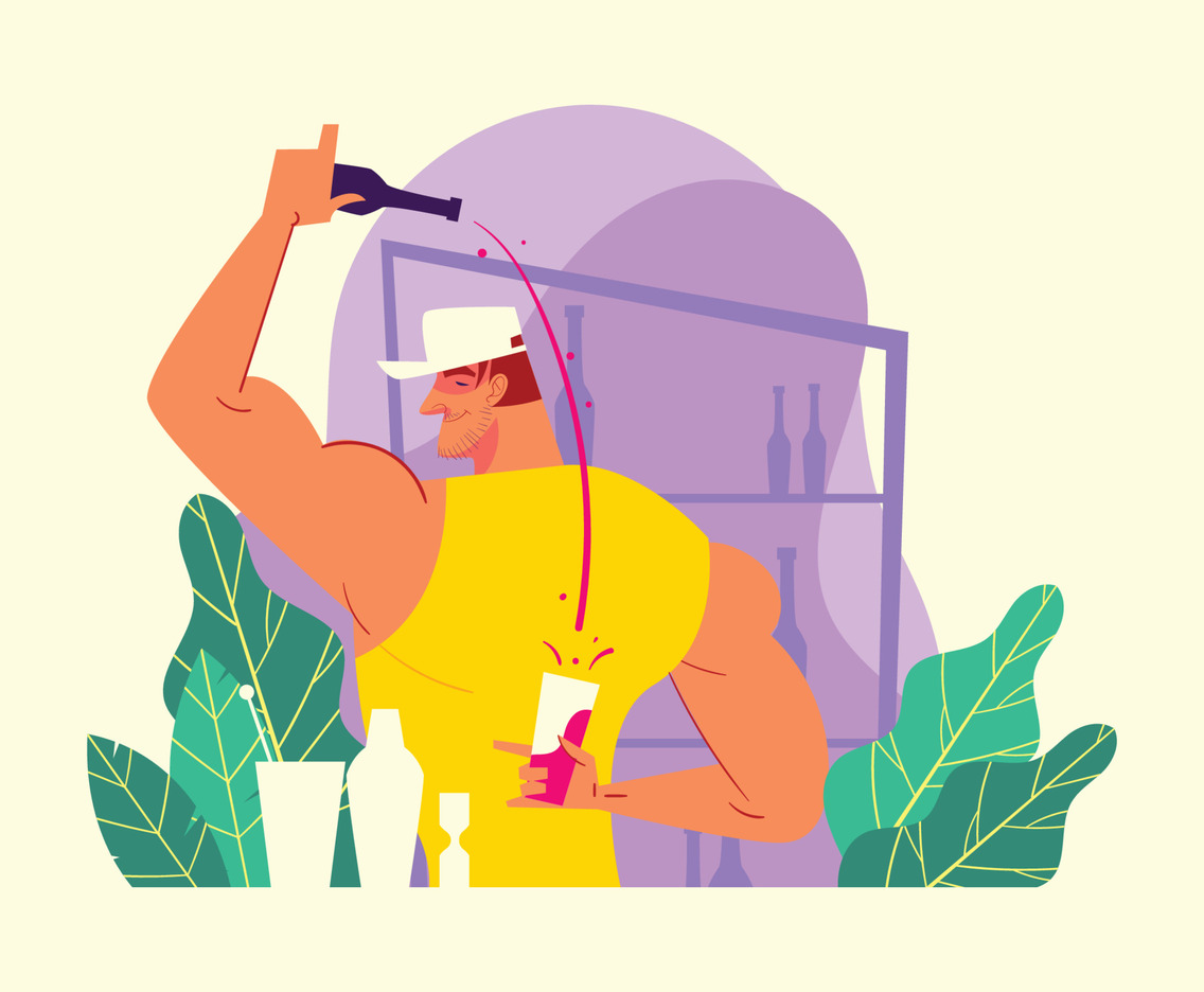 Skillful and Attractive Bartender
